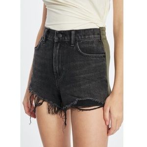 Denim x ALEXANDER WANG Bite Clash Denim Hybrid Shorts Black